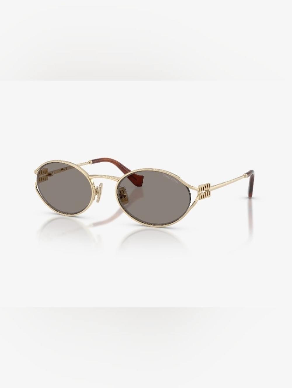 NWT Miu Miu MU 52YS Women’s Sunglasses - Brown & Gold